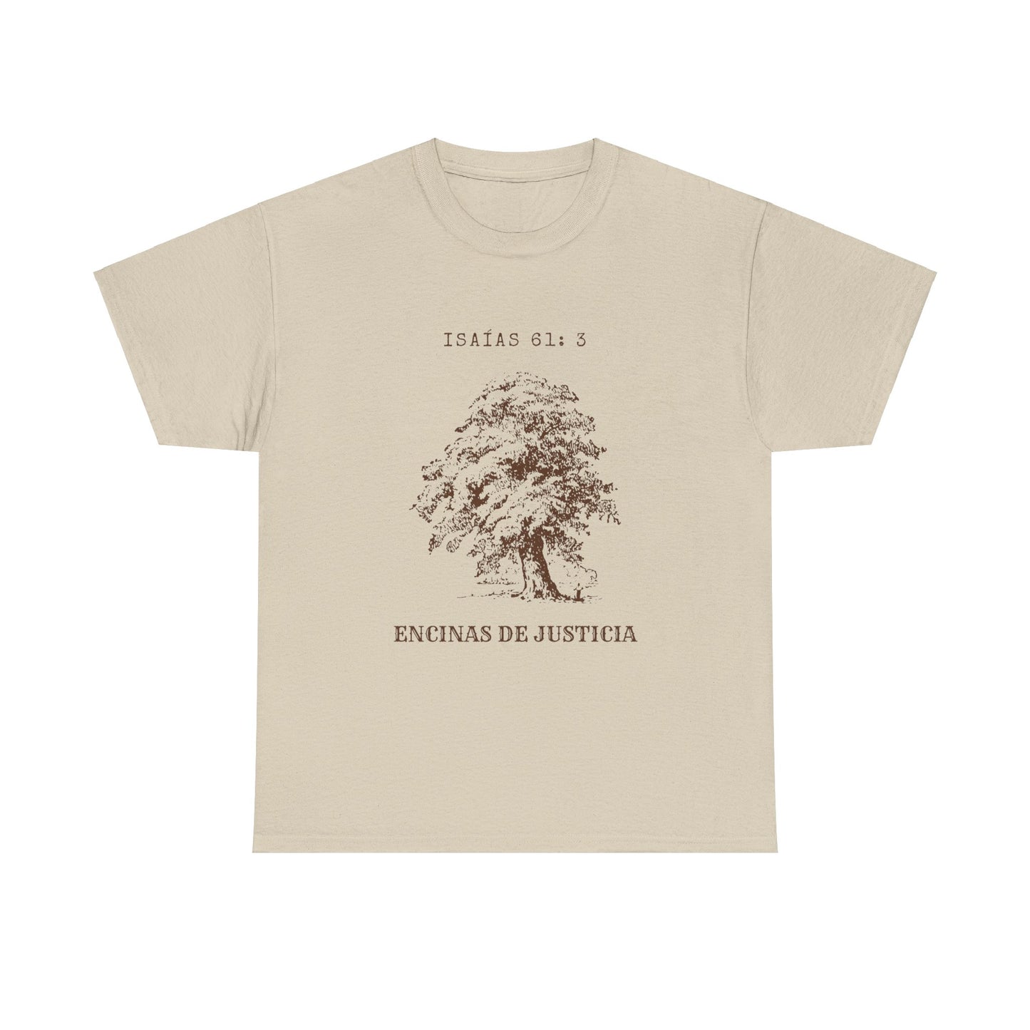 Encinas de Justicia Camiseta Catolica Cristiana Tshirt Spanish