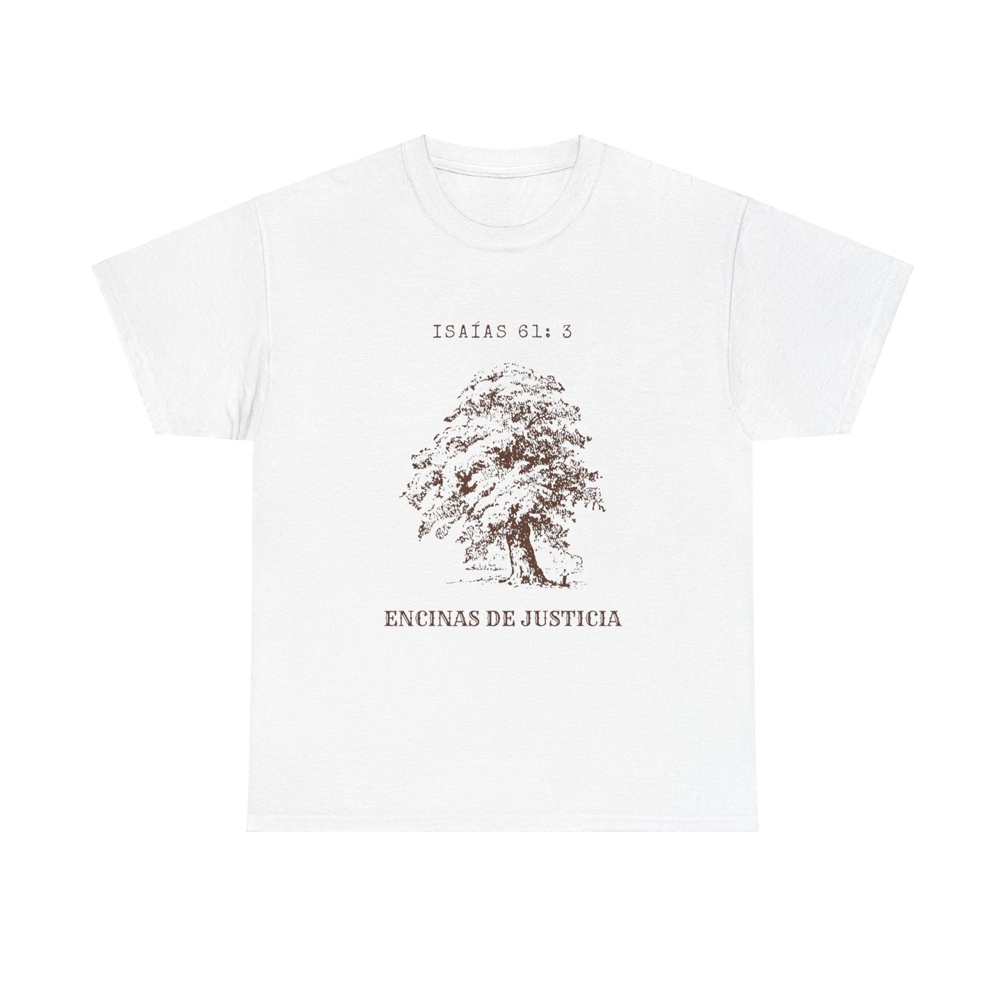 Encinas de Justicia Camiseta Catolica Cristiana Tshirt Spanish