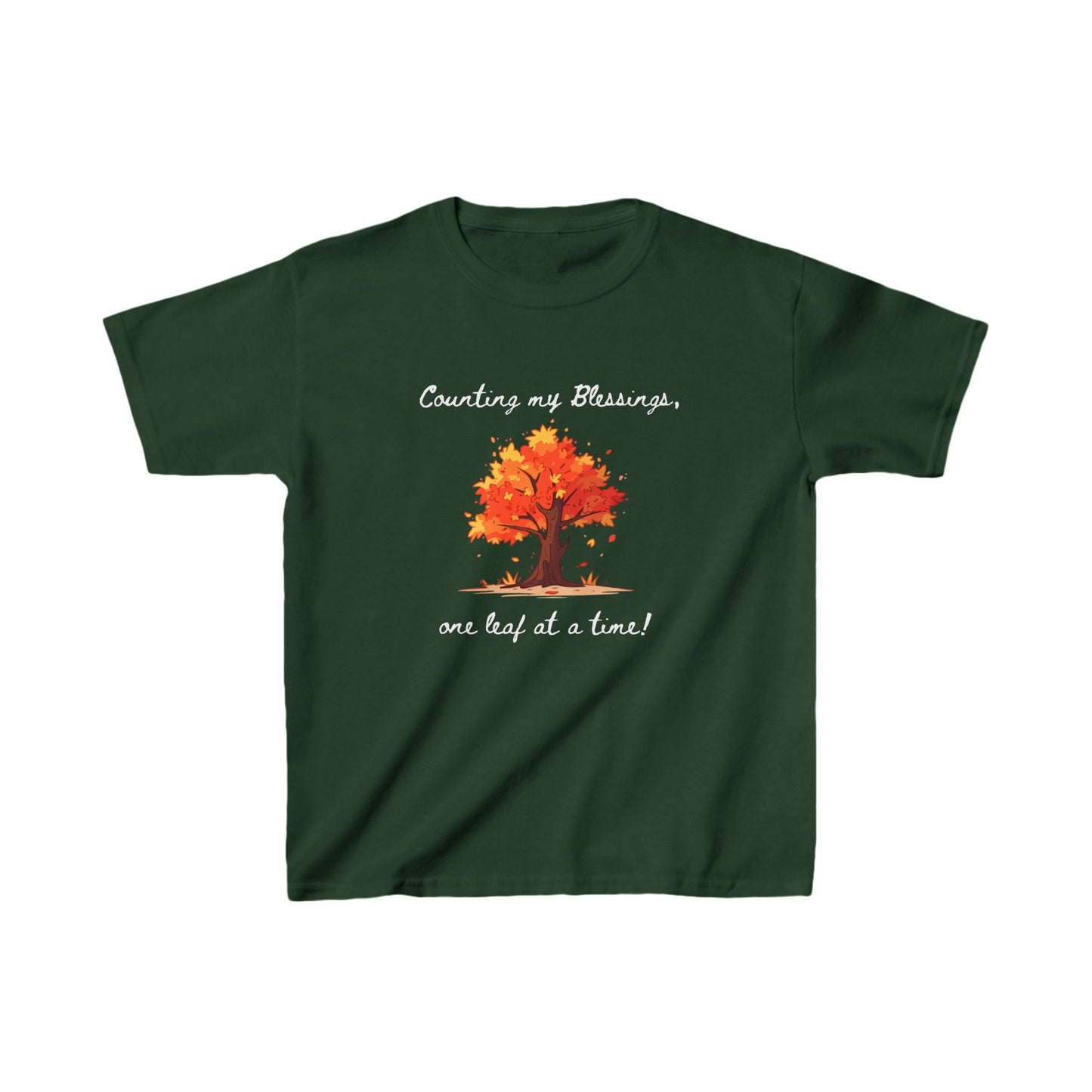 Camiseta para niños - Camiseta cristiana católica de otoño contando bendiciones