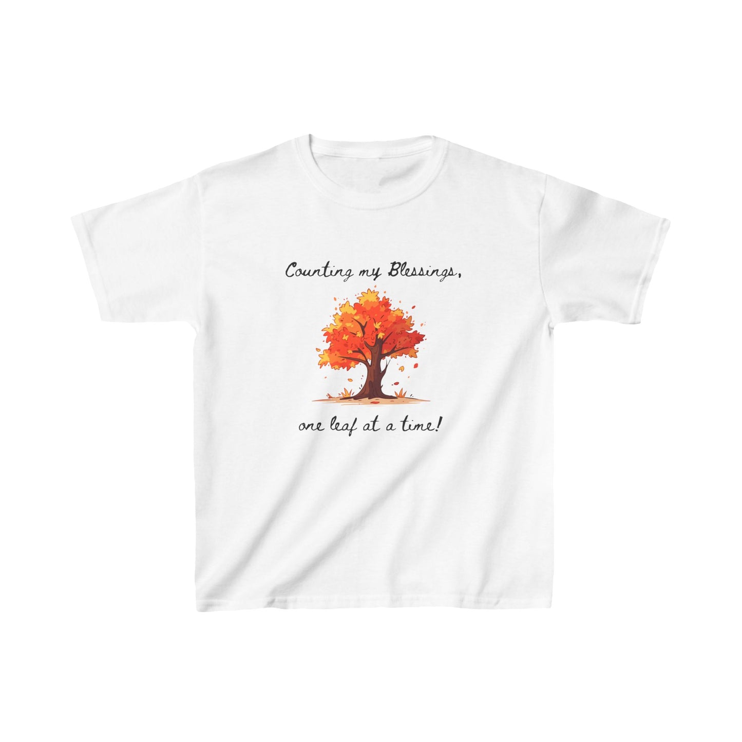 Camiseta para niños - Camiseta cristiana católica de otoño contando bendiciones