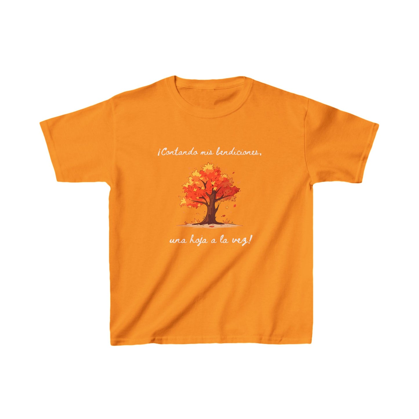 Contando Bendiciones Otoño Camiseta para niños Catolica Cristiana Tee