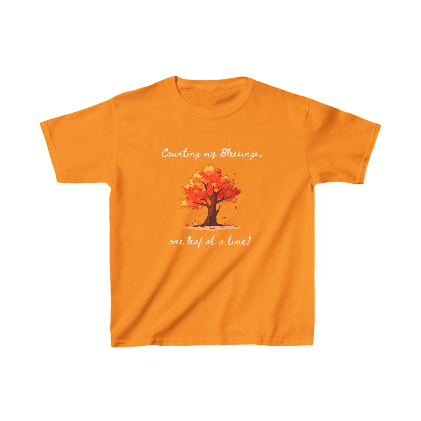 Camiseta para niños - Camiseta cristiana católica de otoño contando bendiciones