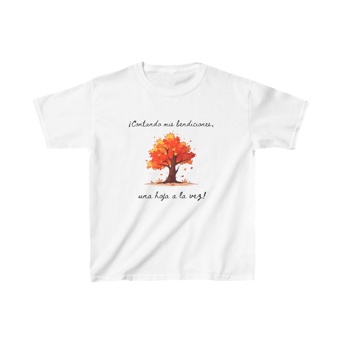 Contando Bendiciones Otoño Camiseta para niños Catolica Cristiana Tee