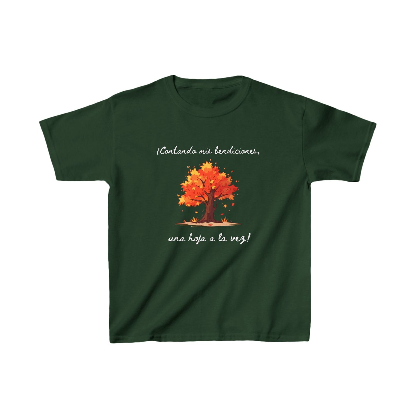 Contando Bendiciones Otoño Camiseta para niños Catolica Cristiana Tee