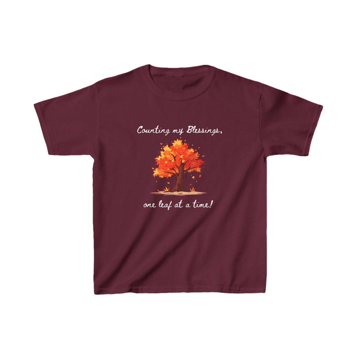 Camiseta para niños - Camiseta cristiana católica de otoño contando bendiciones