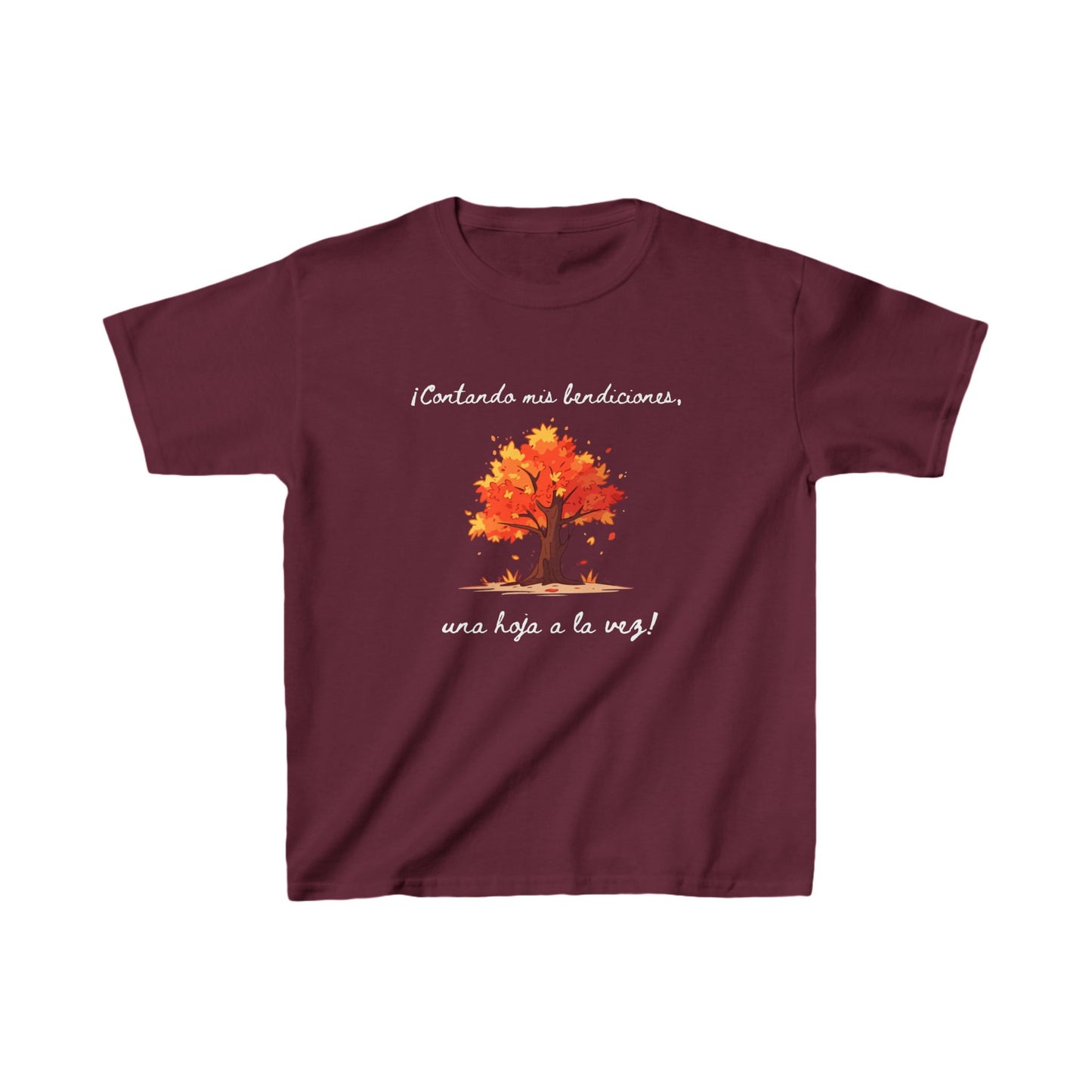 Contando Bendiciones Otoño Camiseta para niños Catolica Cristiana Tee