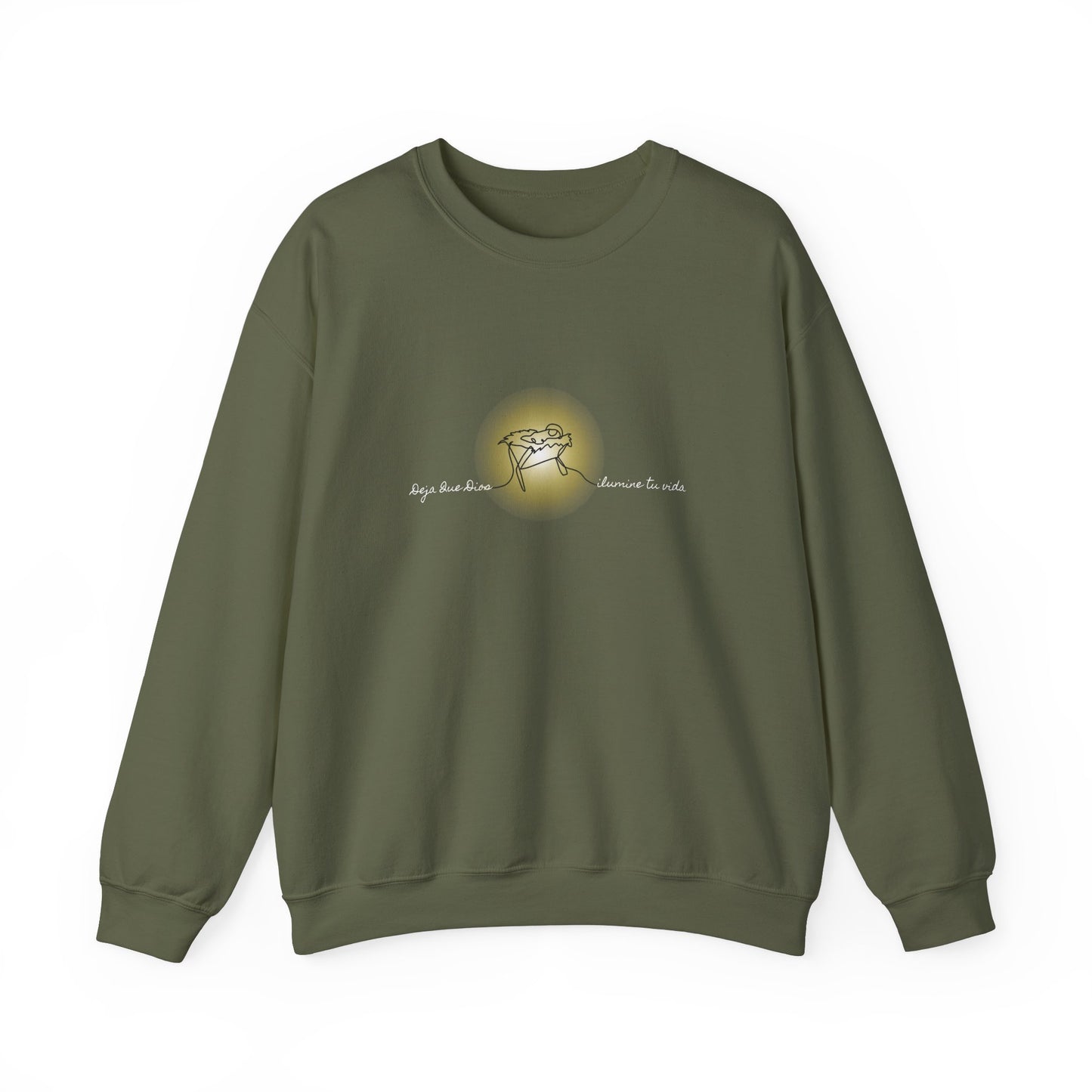 Catholic Christmas Sweatshirt - Dios Illumina Tu Vida