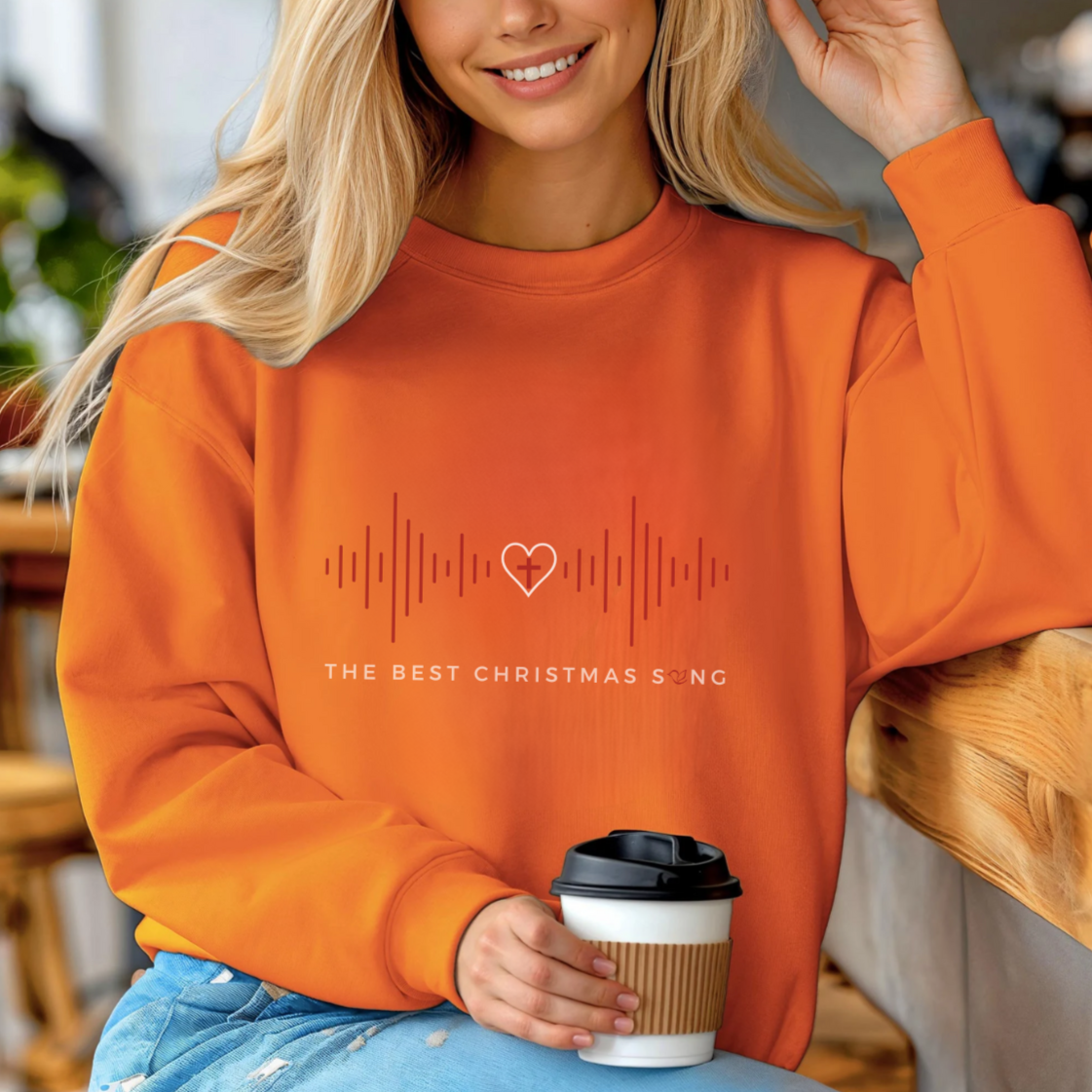 Christ's Heartbeat Catholic Christmas Sweatershirt